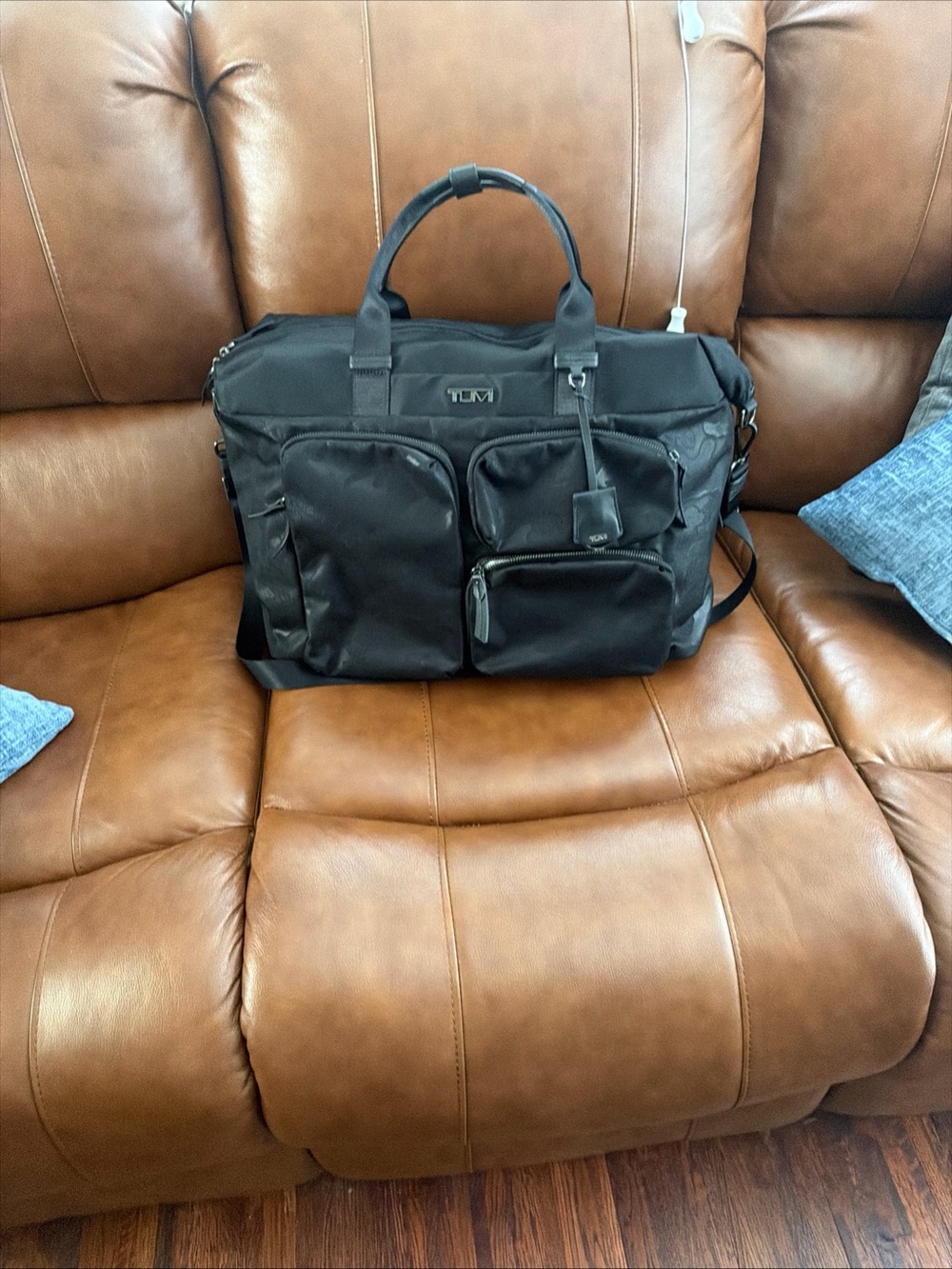 TUMI Black Nylon Travel Tote - Weekender Bag